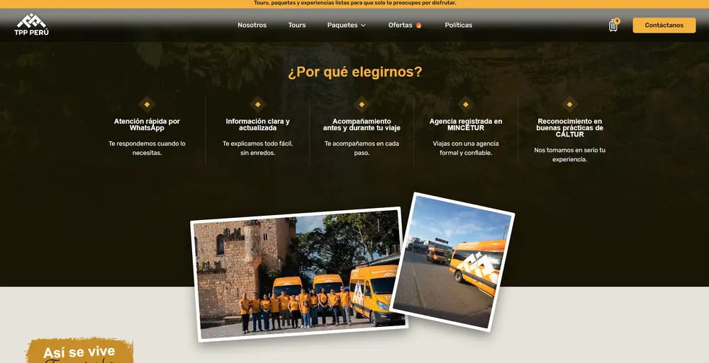 TPP Peru - Hotel y Tours: página web, vista 4
